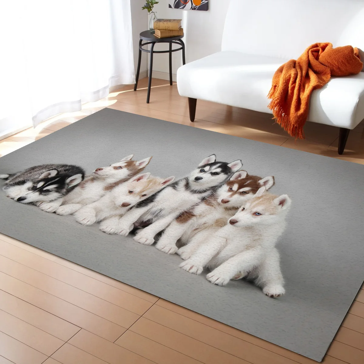 

Симпатичные Домашние животные ковры Husky для гостиной, уборной, напольный коврик, детские коврики для спальни, гостиничный уличный коврик с п...