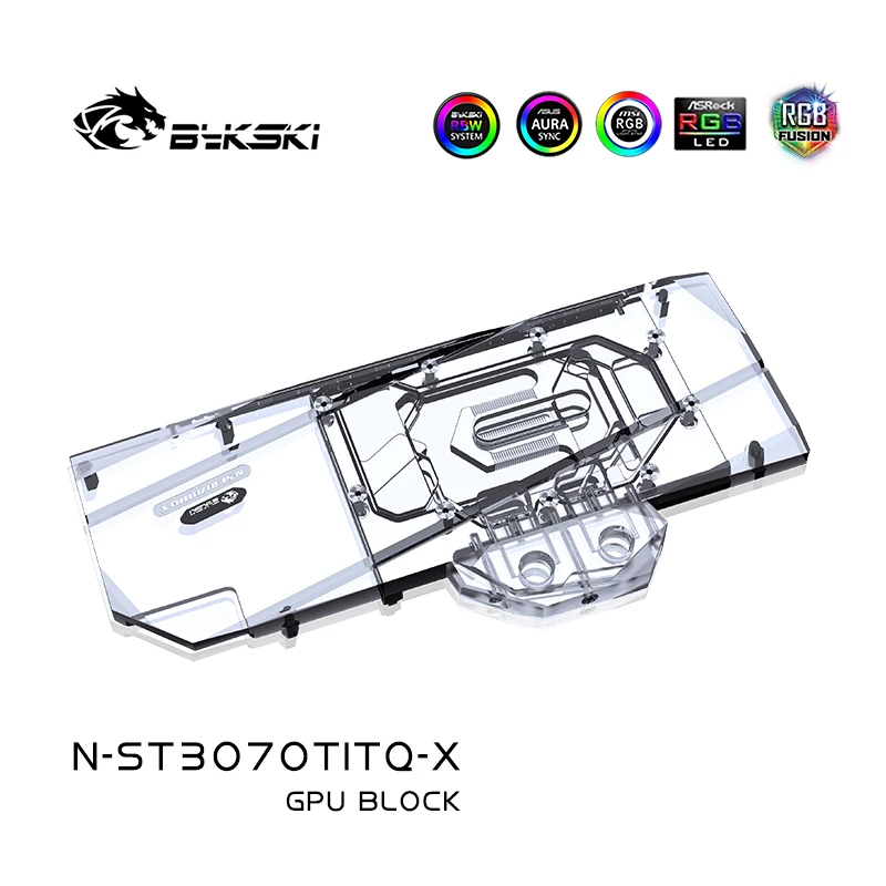 Водяной блок графического процессора Bykski для видеокарты Zotac RTX 3070TI/3070-8GD6/3060TI/3060