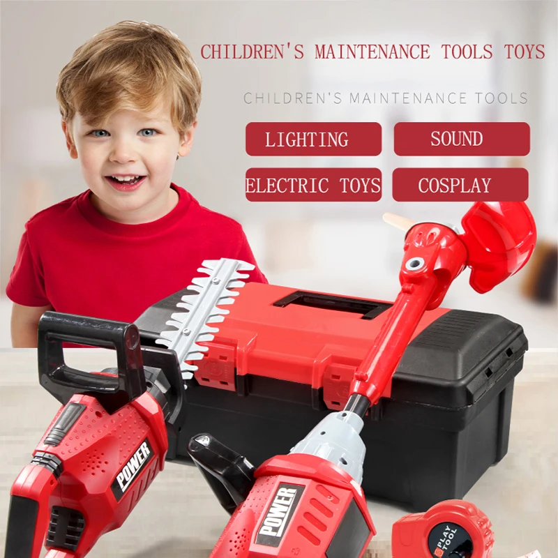 

New Maintenance Tools Electric Saw Lawn Blower Lawn Mower Simulation Maintenance Tools Pretend To Play With Garden Boy Toy Gifts