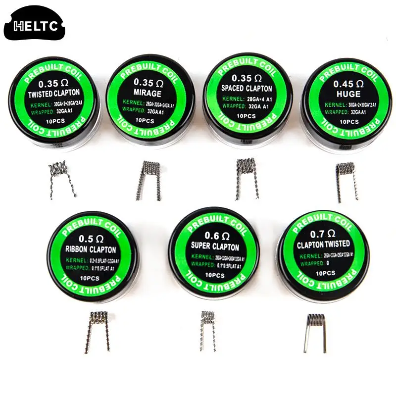 

10 шт./корт. Нагревательная катушка скрученный плавленый Hive Clapton катушка готовая обертка Alien Mix скрученная Quad Tiger нагревательная спираль Rda инструмент