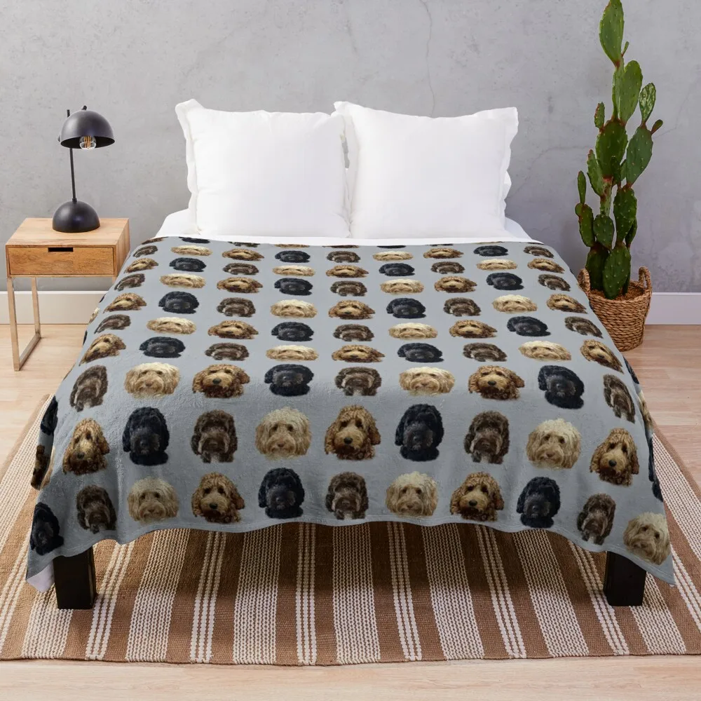 

Cockapoo Dog CollectionThrow Blanket decorative sofa blanket Large blanket velour Large knit plaid