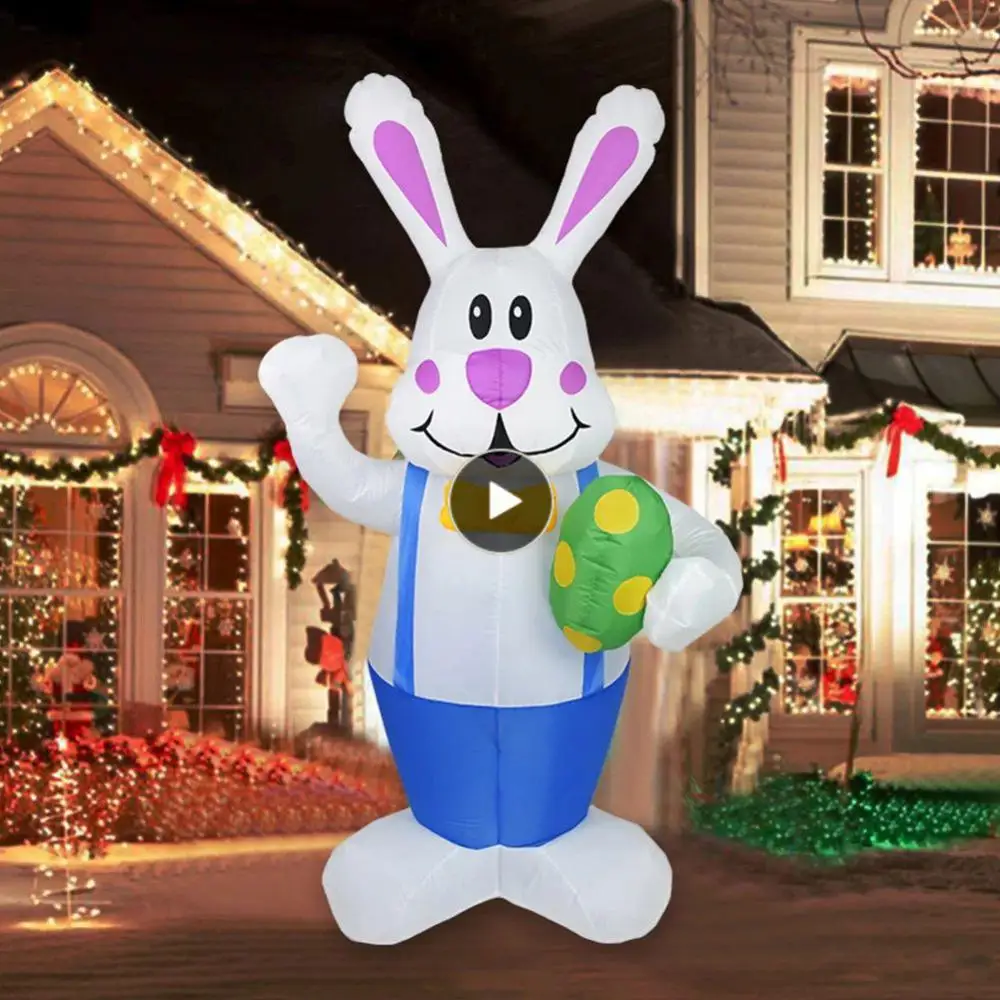 

1.9m Led Glowing Rabbit Cute Easter Rabbit Kids Gift Garden Yard Decoration Inflatable Egg Rabbit Easter Rabbit Bunny Ornaments