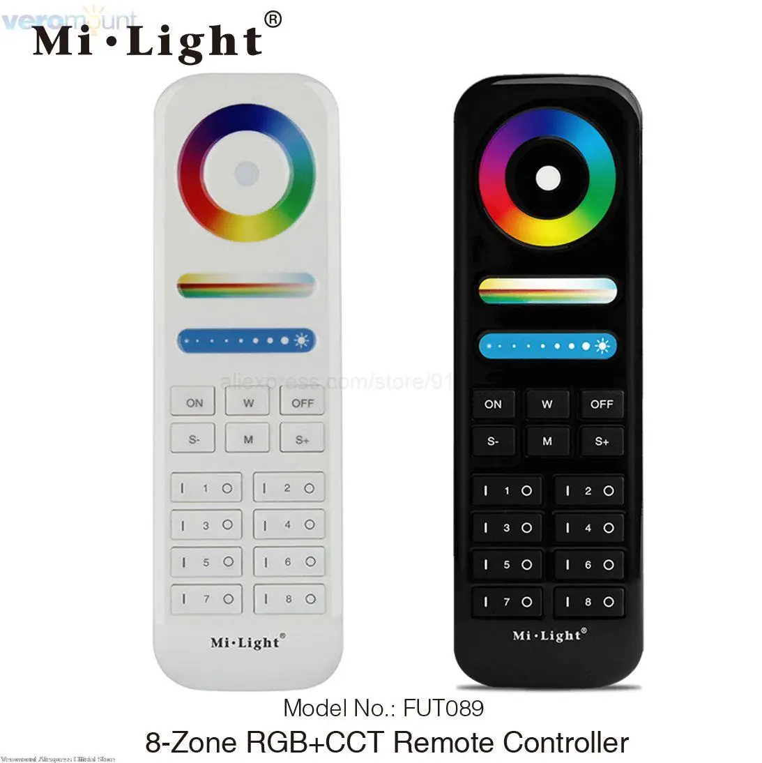 Miboxer Milight FUT089 2 4 ГГцRF 8-зонная группа RGB + CCT сенсорный пульт дистанционного