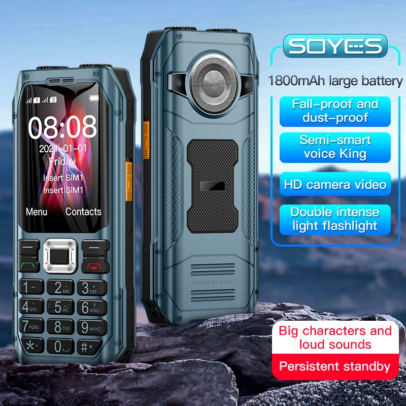 Новинка сотовый телефон SOYES K80 2G GSM противоударный 1800 мАч две SIM-карты MP3 FM фонарик