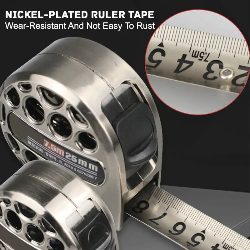 

Design Steel Anti-corrosion Measure Ruler Tape Retractable Stainless Metric Tool Hollow Metric Woodworking Measuring