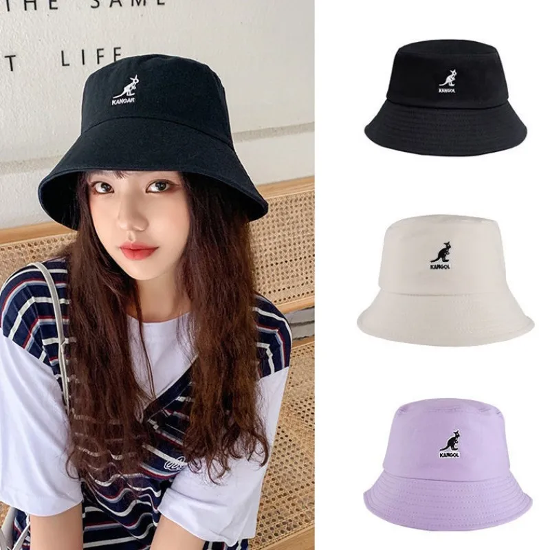 

Новая весенне-летняя шляпа кенгуру kangol, рыбацкая шляпа, модная трендовая Солнцезащитная шляпа для лица, универсальная японская тонкая шляп...