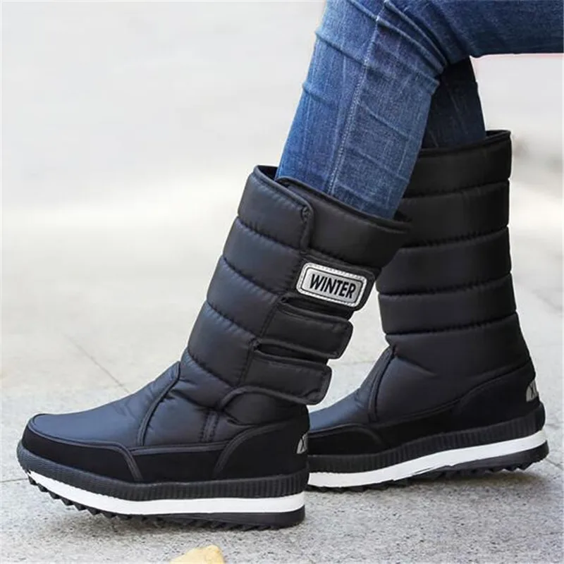 

Winter Boots Men 2022 Plush Mid Calf Boots Woman Snow Boots Thick Sole Waterproof Non-slip Warm Unisex Camouflage Cotton Shoes