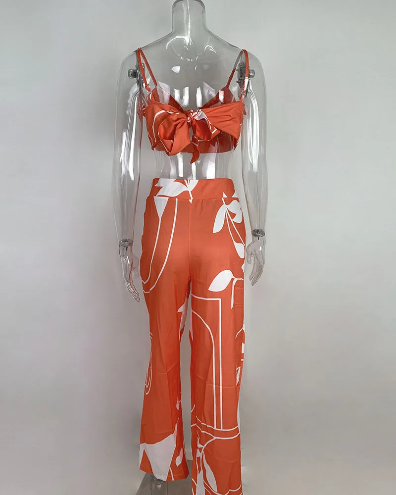 Женский комплект из двух предметов Элегантный Привлекательный Топ на бретельках