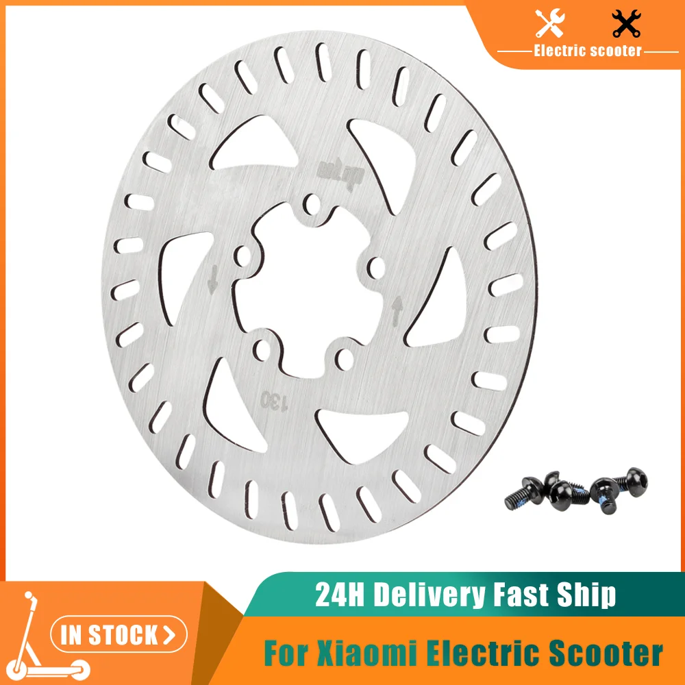 

130mm 5 Holes Brake Disc Rotor For Xiaomi 4 Pro Electric Scooter Stainless Steel Rotor Pad with Screws Set Replacement Accessory