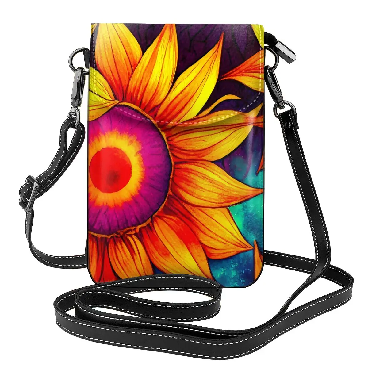 

Женская сумка на плечо с цветком, элегантная уличная сумка с подсолнухом, Подарочная сумка из смешной кожи