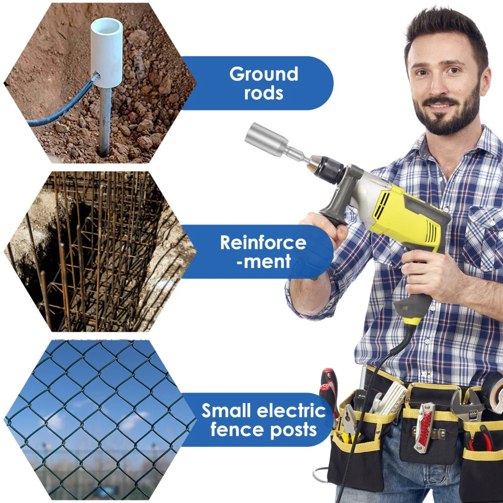Привод заземляющего стержня SDS-Plus T Post 30/45/65 мм инструменты для привода кованый