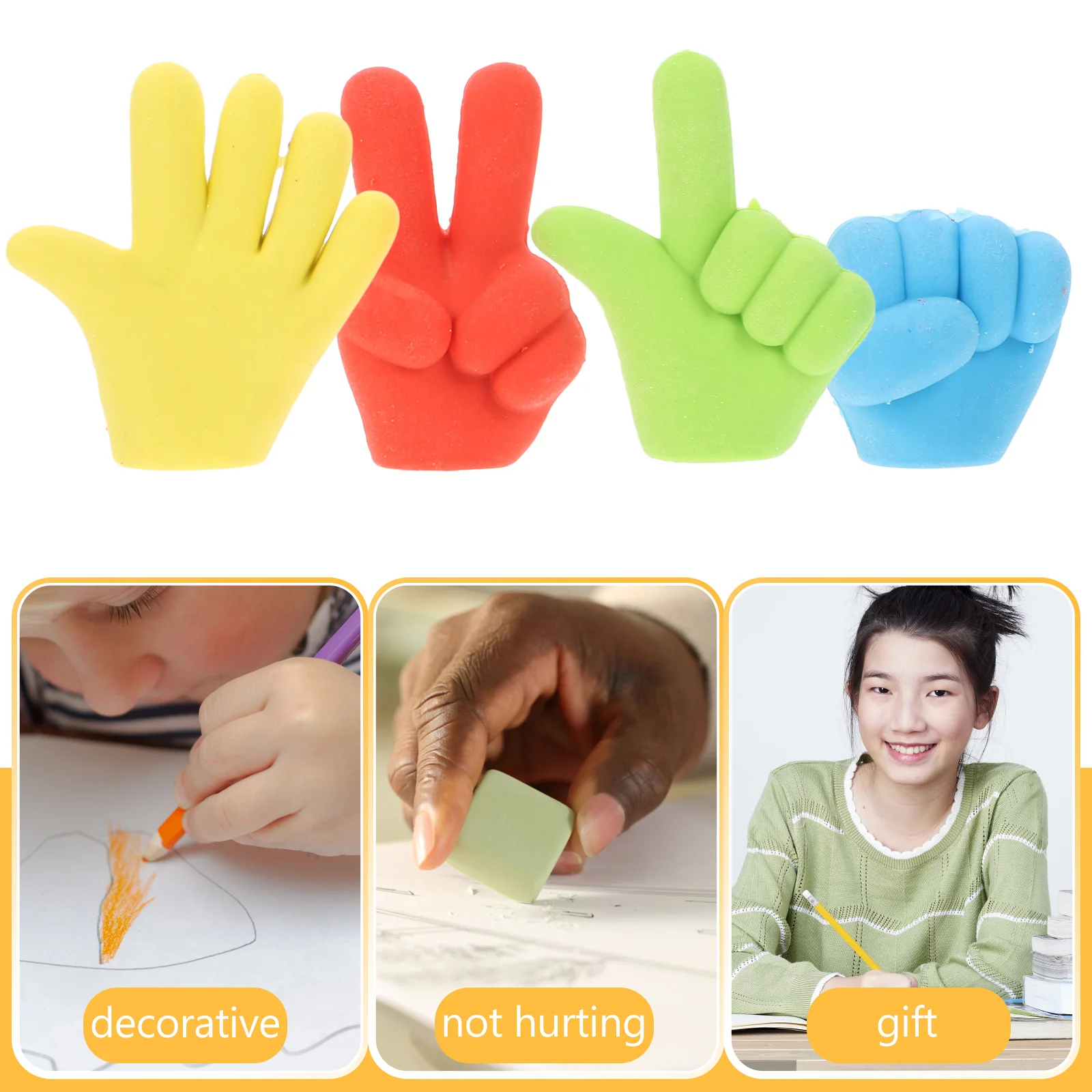 24 шт. ластик ластики для протирки тумана забавный камень классический палец в