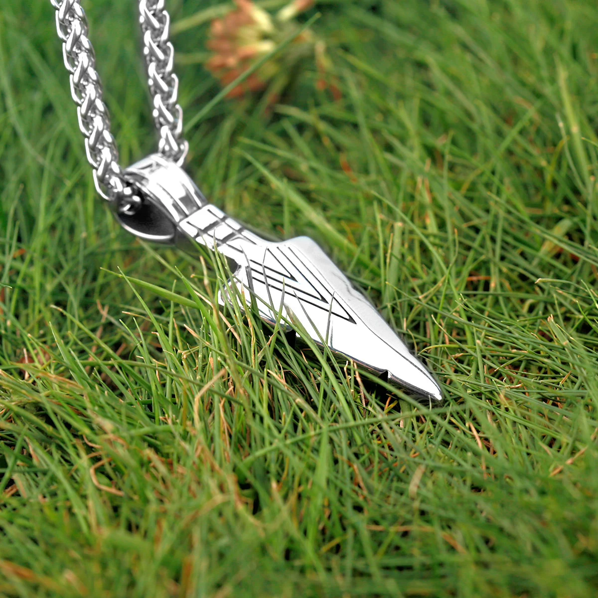 

Nordic Viking Spartan Warrior Arrow Necklace Men's Stainless Steel Hip-hop Biker Punk Pendant Necklace Fashion Vintage Jewelry