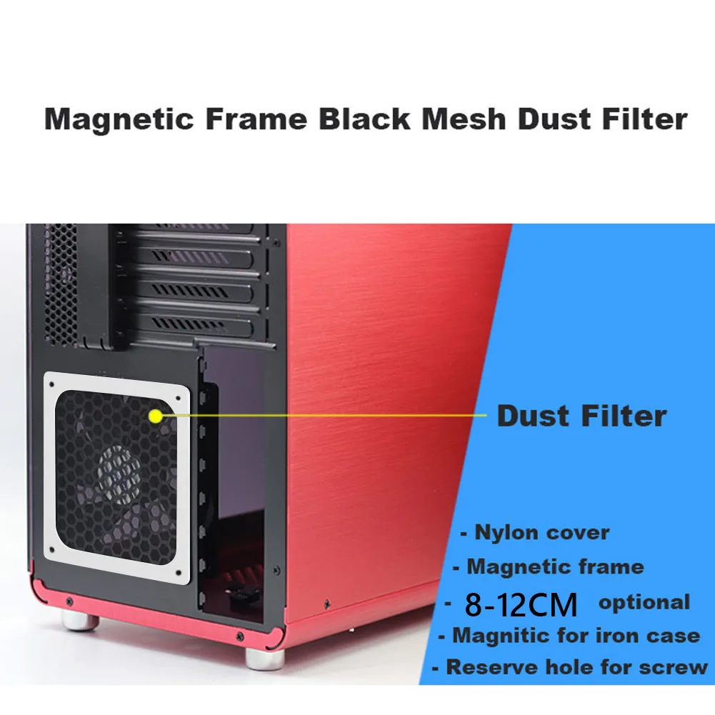 

Пылезащитный фильтр для компьютера, сетчатый фильтр для защиты от пыли, 8 см/12 см