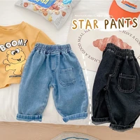 baby jeans 0 3 years old spring and autumn new boys loose casual pants girls soft pants