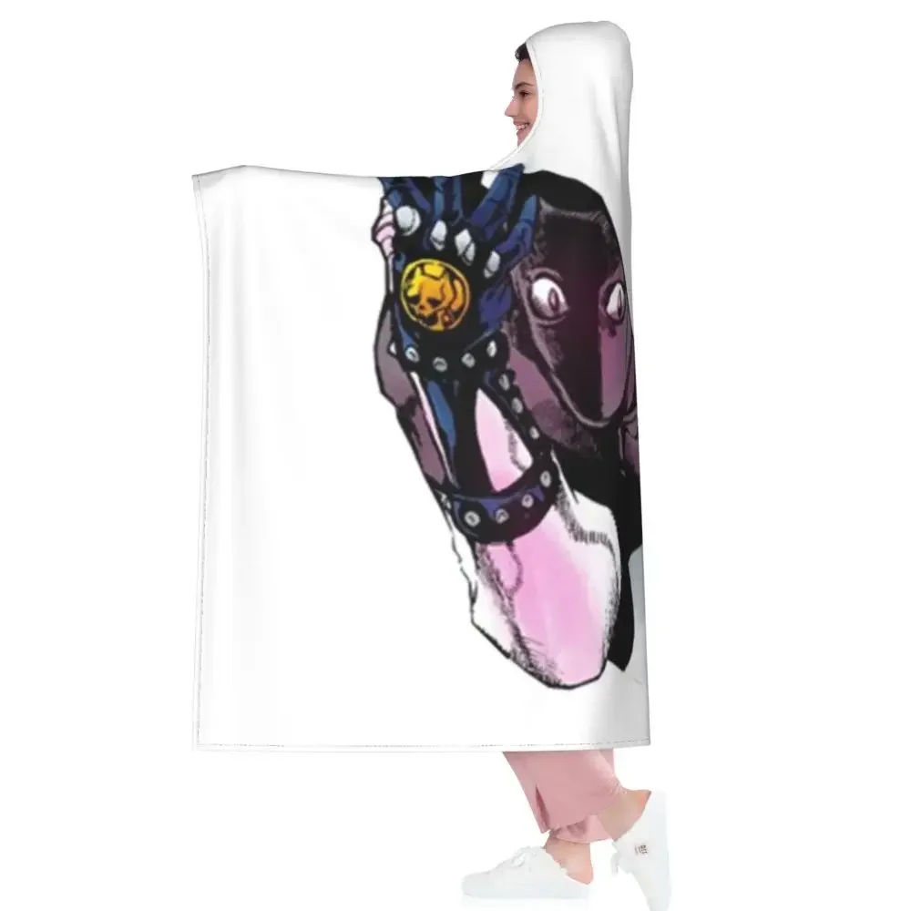 Мягкое Флисовое одеяло с капюшоном и принтом Необычные приключения Джоджо