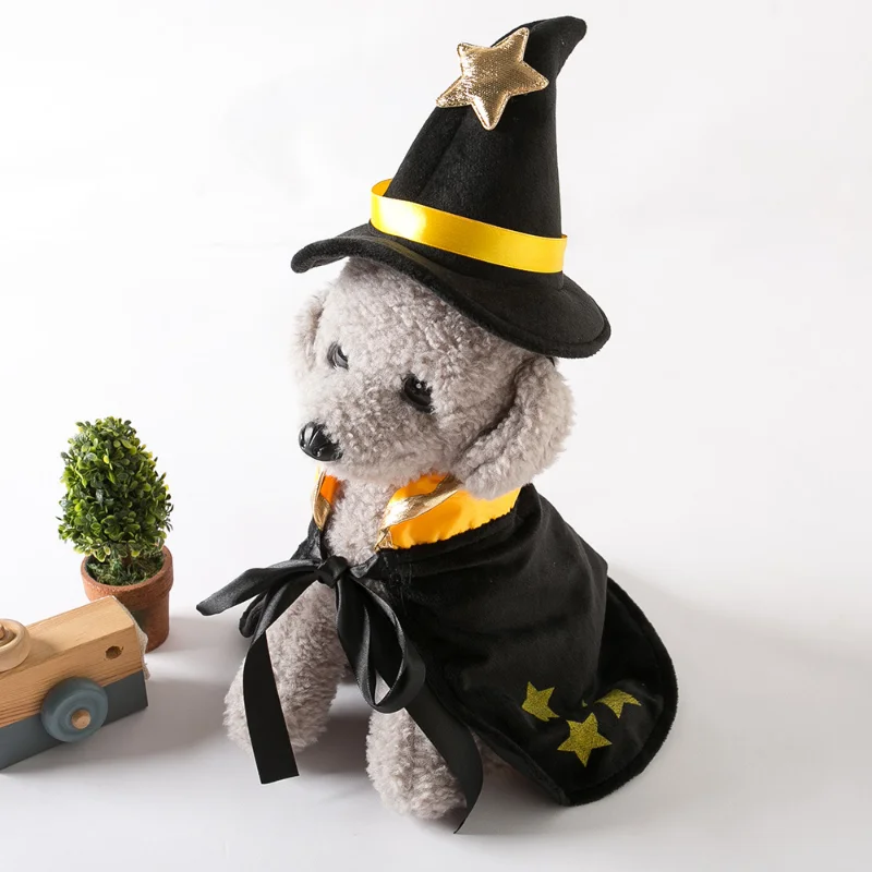 

Sorcerer Pet Dog Clothes Funny Fashion Clothing Dogs Halloween Coat Super Small Cute Chihuahua Print Autumn Black Girl Mascotas