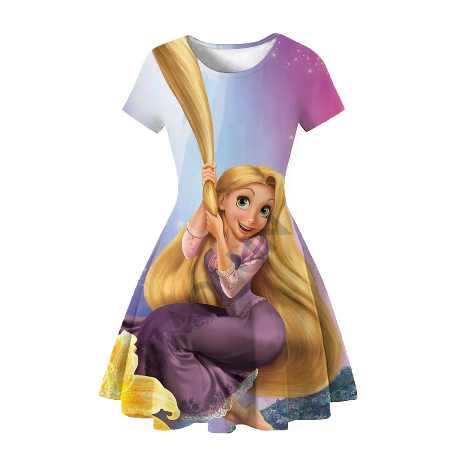 Платье принцессы Рапунцель Disney для косплея волшебное платье с золотыми волосами