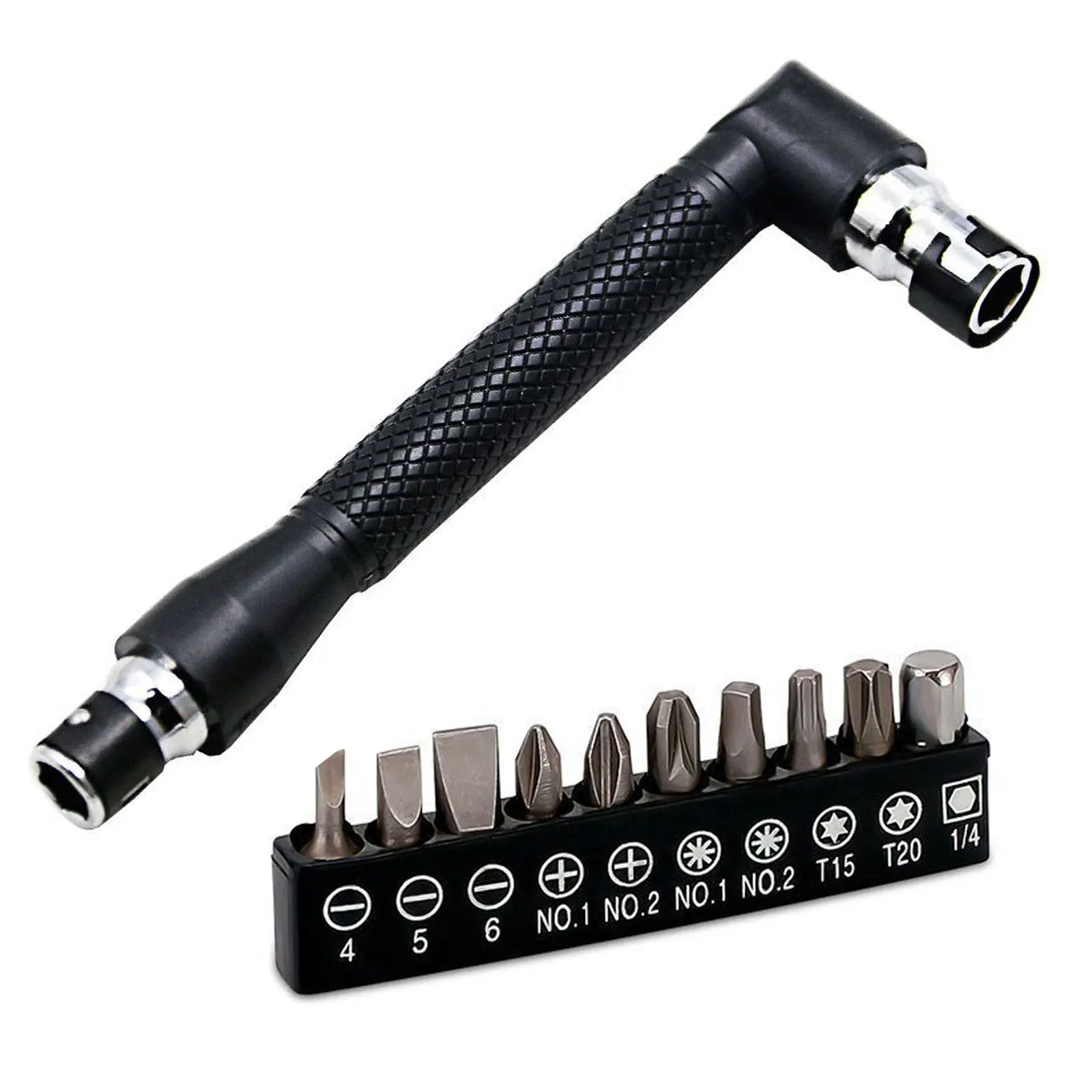 

10-в-1 мини двухсторонний торцевой ключ 7-образный L-образный ключ 6,35 насадка для воздушной отвертки