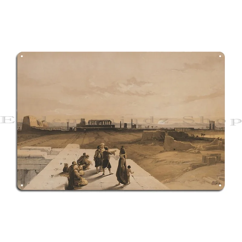 Металлическая табличка Древние руины храма Карнак