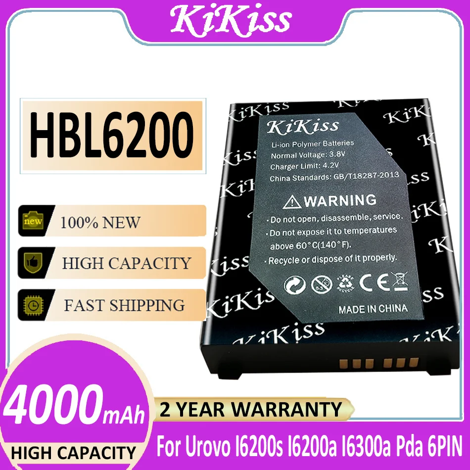 

Original KiKiss Battery HBL6200 4000mAh for Urovo I6300a I6200s I6200a Pda 6 PIN HBL 6200 Batteries