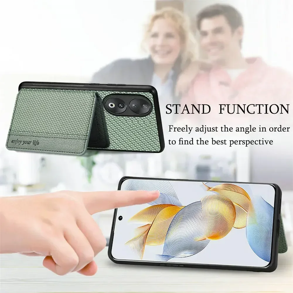 Чехол для карты HONOR 200 Smart Lite 90 5G 2024 кожаный чехол RFID Etui Honor Pro Honor90 100 70 50 с магнитной