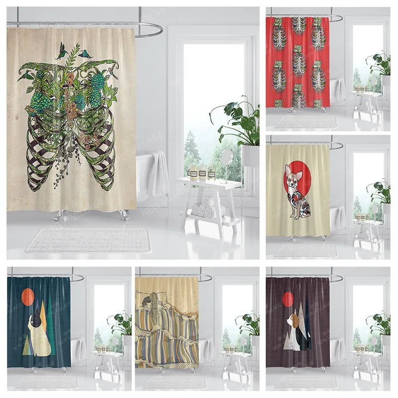 

Водонепроницаемые тканевые занавески для душа, занавески для ванной, аксессуары, занавеска для ванной, для душа, 180x200 см, 240*200, аниме, украшение в стиле бохо