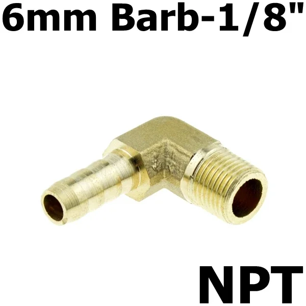 

Латунный штуцер для шланга 6-12 мм, 1/8" NPT
