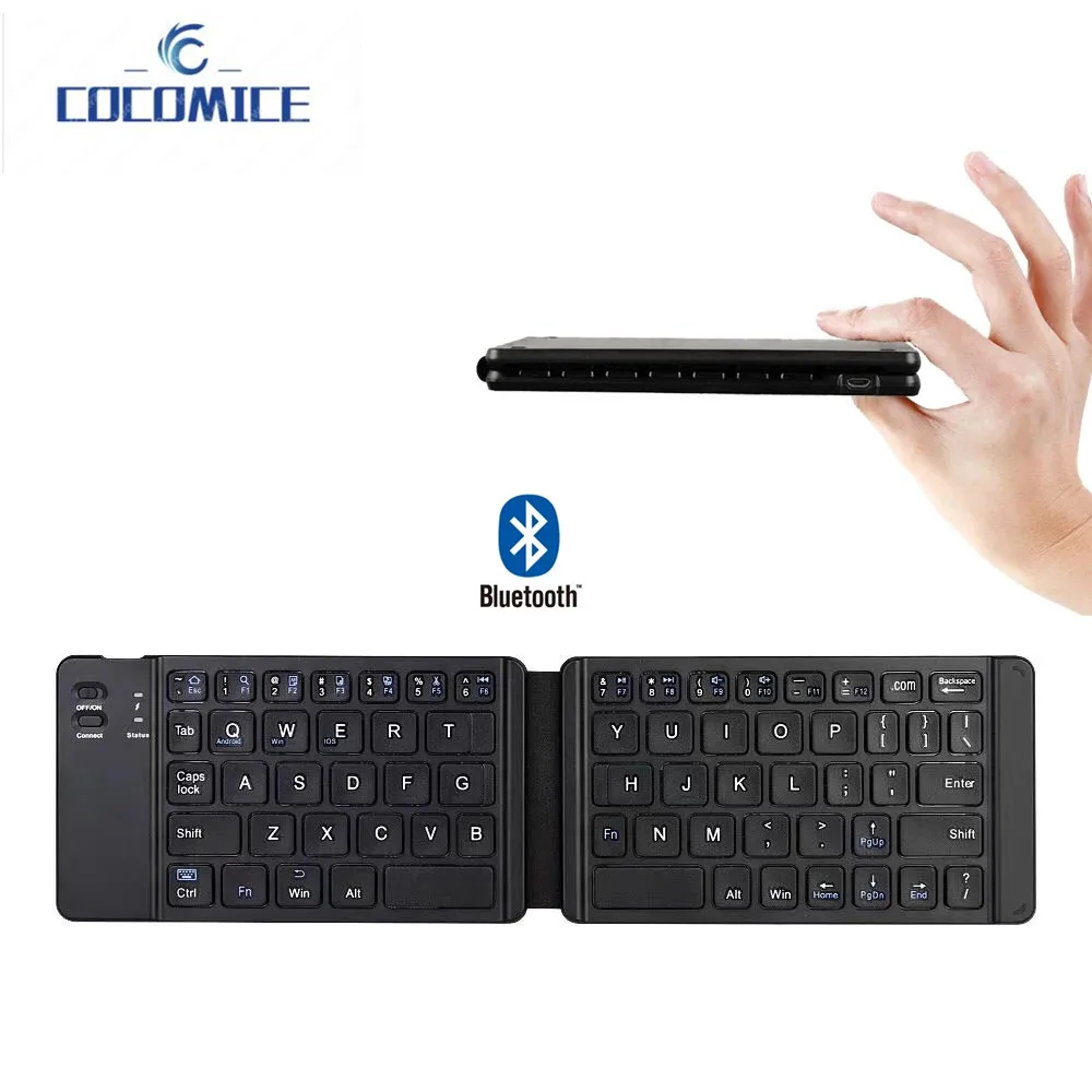 

Light-Handy Mini Wireless Bluetooth Folding Keyboard Foldable Wireless Keypad for IOS/Android/Windows ipad Tablet phone