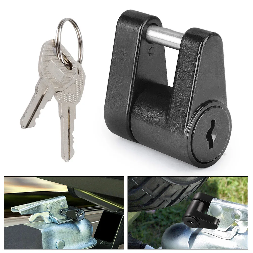 

Trailer Hitch Coupler Lock Heavy-Duty Hook Lock Anti-theft Durable Trailer Coupler Padlock Repalcement Parts Security Protector