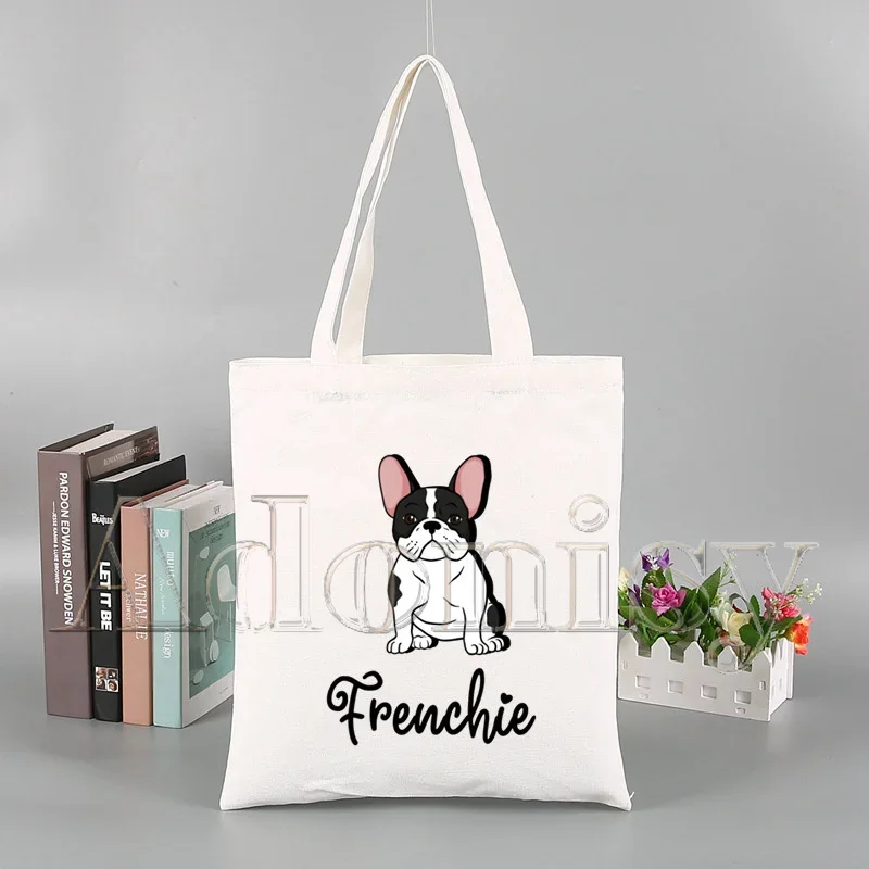 Сумка для покупок с французским бульдогом многоразовый складной мешок