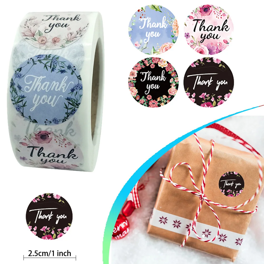 

Thank You Stickers Flower for Scrapbooking Cute Things Scrapbook on Roll Packs Kids Envelope Stamps Sticker Decorative Aesthetic