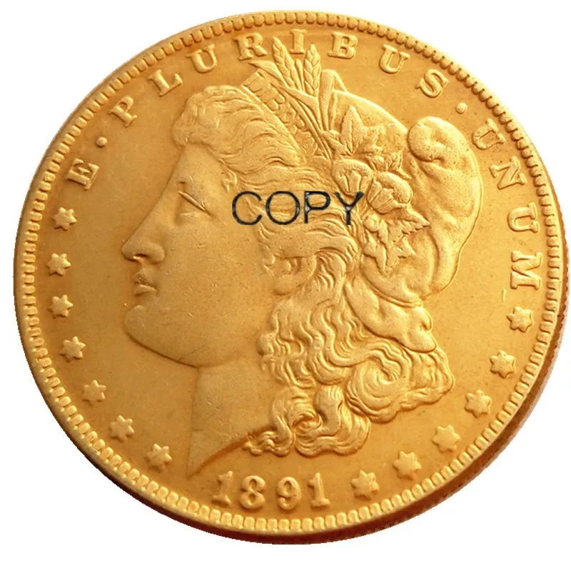 Монеты 1891cc с позолотой в виде Моргана