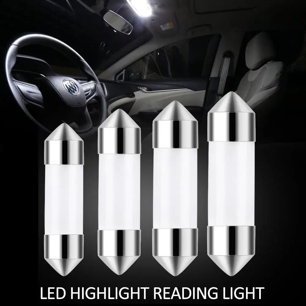 

C5W COB LED Light 1/4pcs Car Reading Light Roof Bulb 12V 6500K LED Auto Interior Decorative Lamp Подсветка Салона Авто