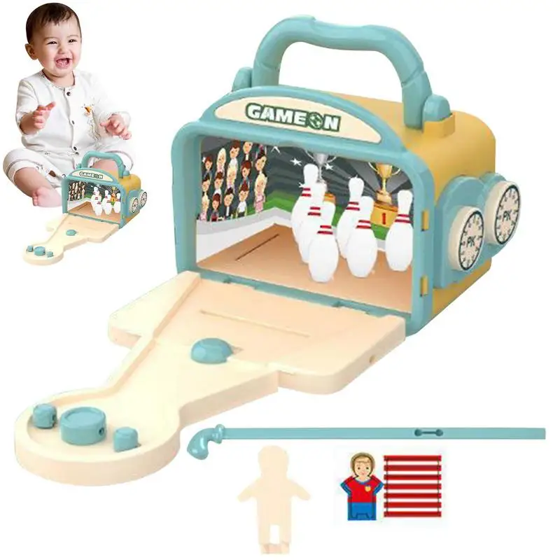 

Детский набор для боулинга, 9 шт., мини-набор для спортивных игр, Настольная настольная игра, игрушки для боулинга, товары для дома, газон, зад...