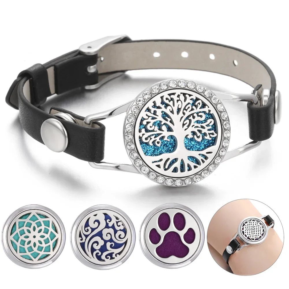 Новое поступление браслет с диффузором эфирного масла полая винтовая резьба