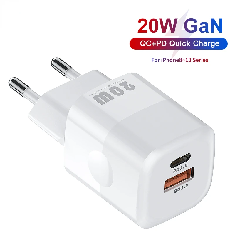 

20W GaN USB C Charger Fast Charging Type C PD USB Charger For iPhone 13 Pro Max iPad