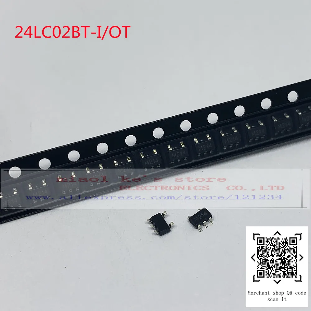 [10 шт.] 100% Новый оригинал: 24LC02BT-I/OT 24LC02BT-I mark: M2 ** EEPROM memory IC 2Kb 400kHz 900ns SOT-23-5 |