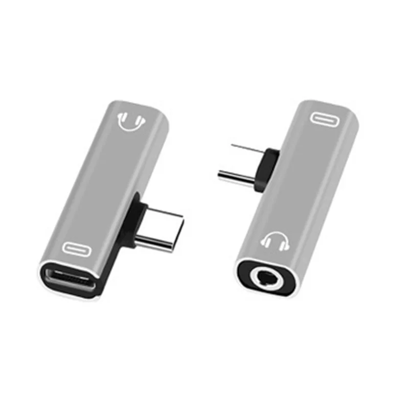 2 In 1 Dual Type C To USBC 3.5mm Jack Headphone Audio Charger Aux Adapter Splitter Converter for Xiaomi Huawei Not for Samsung