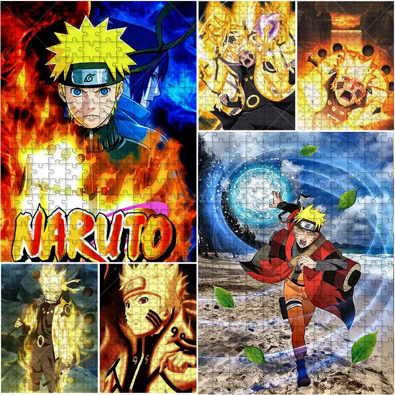 Bandai Naruto Puzzle 1000 Pieces Learning Education Adults Children Toys Jigsaw Puzzles Anime Naruto Picture Puzzle Game Toys