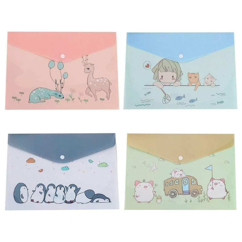 

12Pcs Office File Wallets A4 Folders Document Files Organizer Bags Budget Wallet