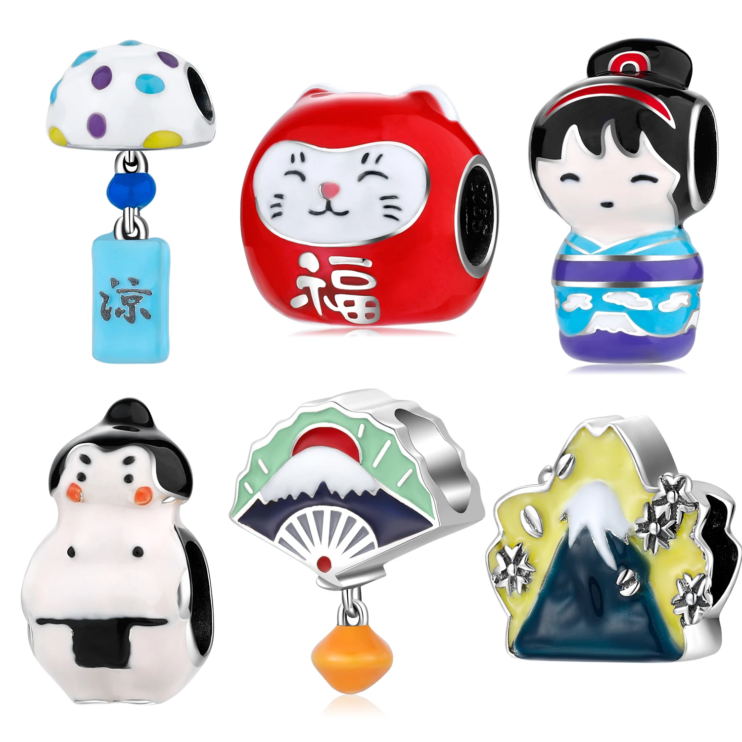 Шарм-бусина женский из серебра 925 пробы с теплыми пожеланиями