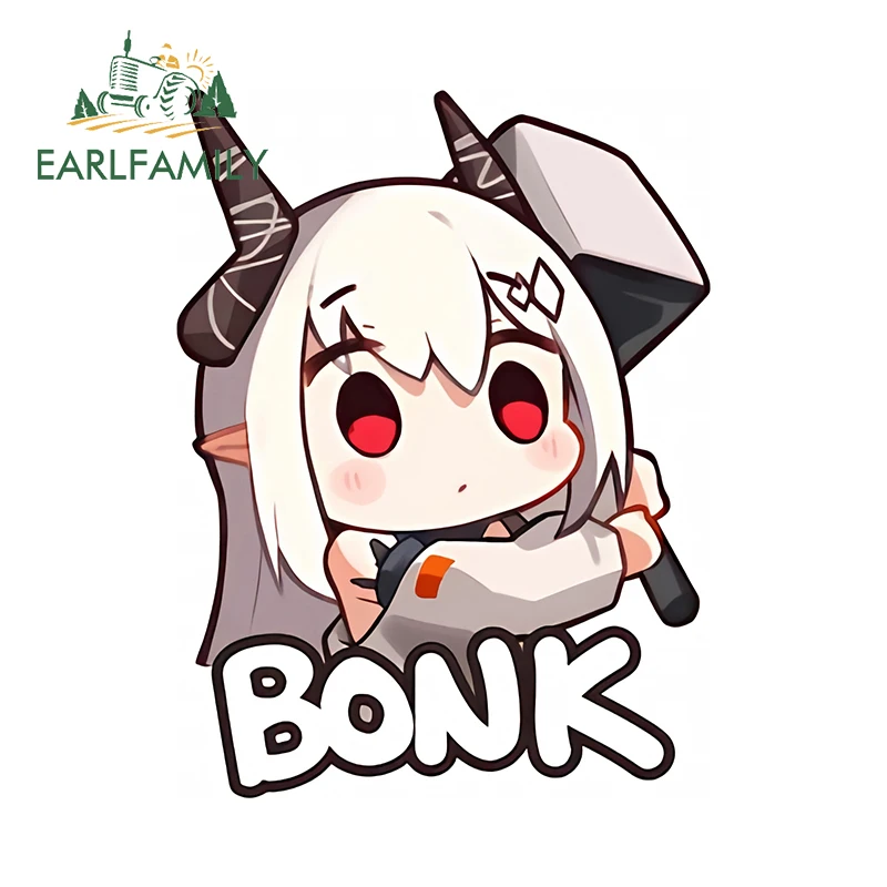 

EARLFAMILY 13 см × 9,8 см, забавные автомобильные наклейки Pidjun arknight, милые Мультяшные детали, водонепроницаемый автомобильный гаджет