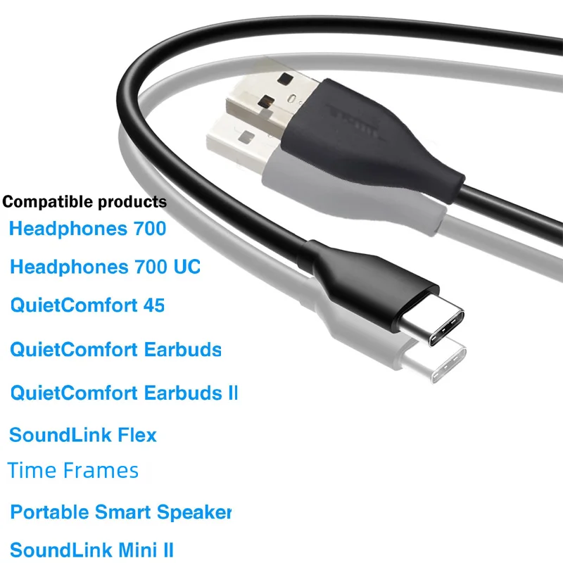 Гибкий кабель для зарядки и передачи данных Bose Nc700 Qc45 Mini 2 Edition с шумоподавлением