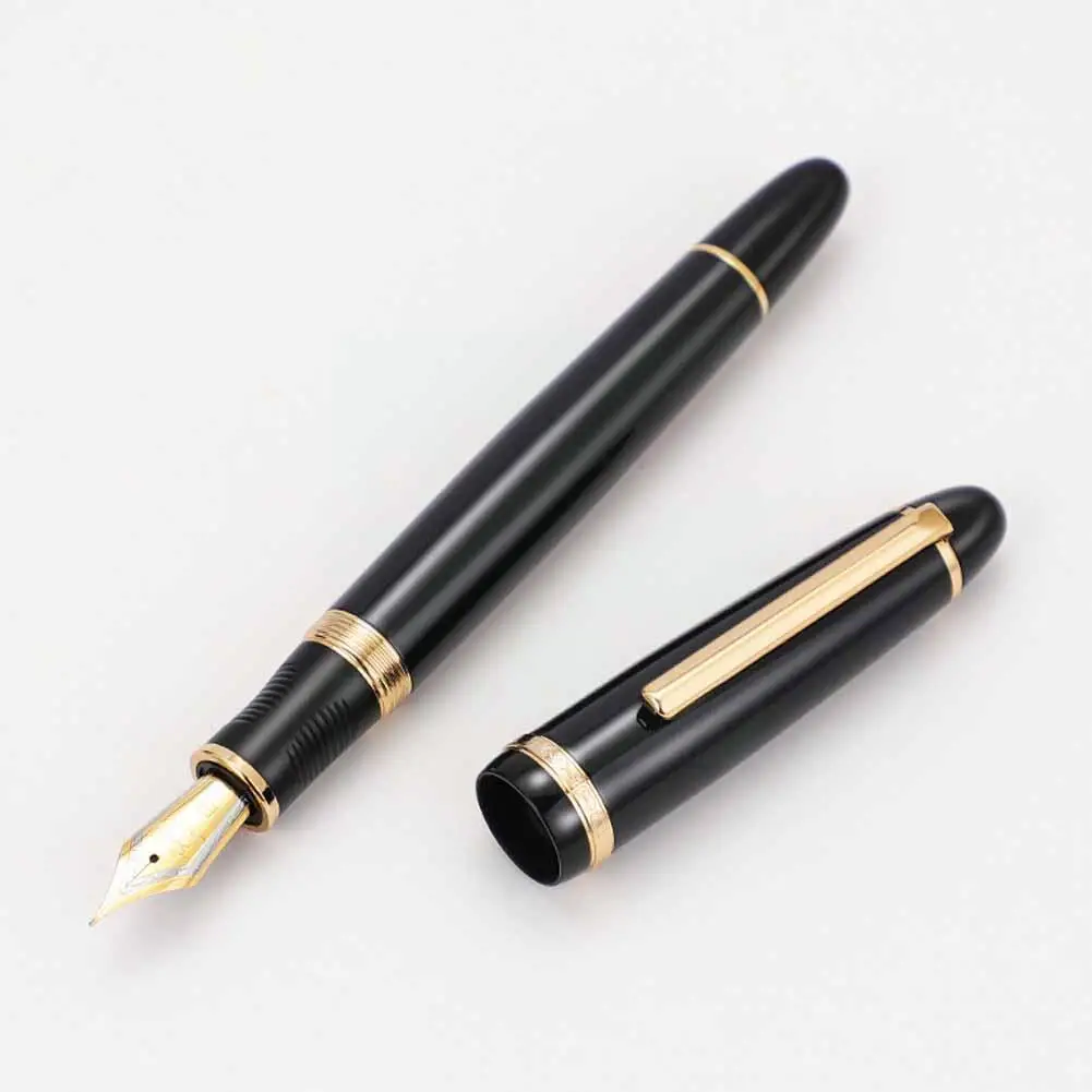 

Ручка перьевая Jinhao X850, металлическая ручка F/M перо из иридия, черная/золотая, с чернилами, подарок для школы и офиса, J4U8