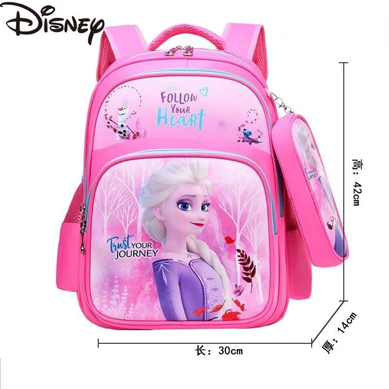 Disney-Mochila De Frozen para niñas, morral escolar de dibujos animados, Elsa, Anna,...
