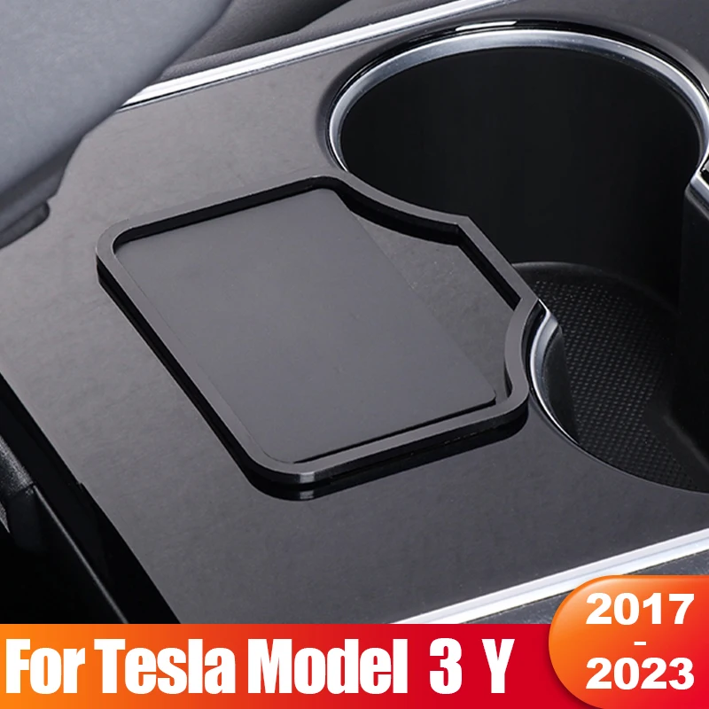 

For Tesla Model 3 Y 2017- 2021 2022 2023 Car Engine Start Card Key Trim Frame Holder Fixer Limiting Sticker Accessories Model3