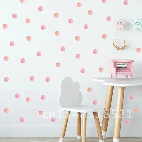 36 шт. декоративные настенные наклейки в горошек