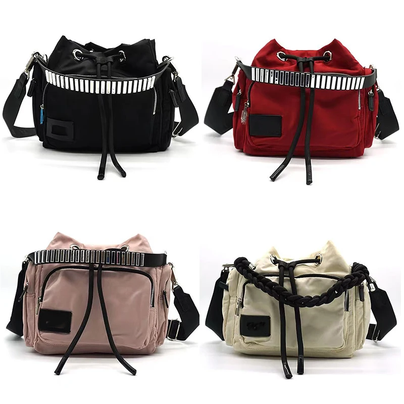 

BYl High Quality Bags Premium Waterproof Fabric Solid Color Bag Black Red Pink Khaki Backpack Stylish Versatile