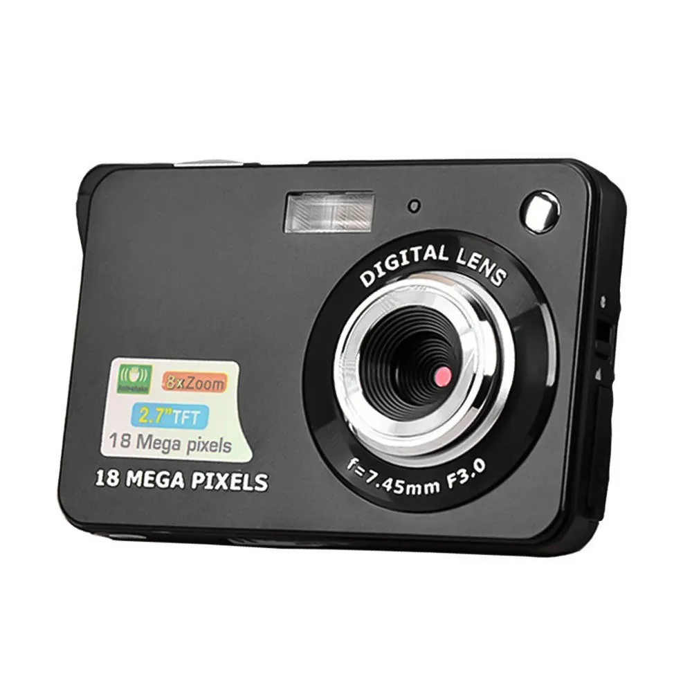 

Digital Camera Mini Pocket Camera 18MP 2.7 Inch LCD Screen 8x Zoom Smile Capture